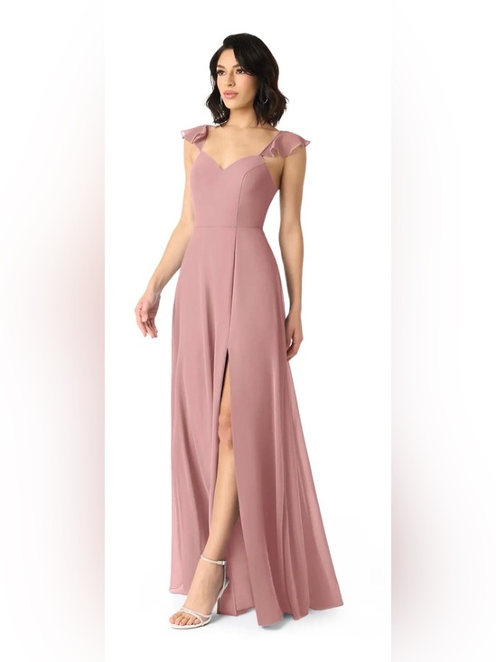 Azazie Dresses & Skirts - Azazie Everett Dusty Rose Chiffon Dress